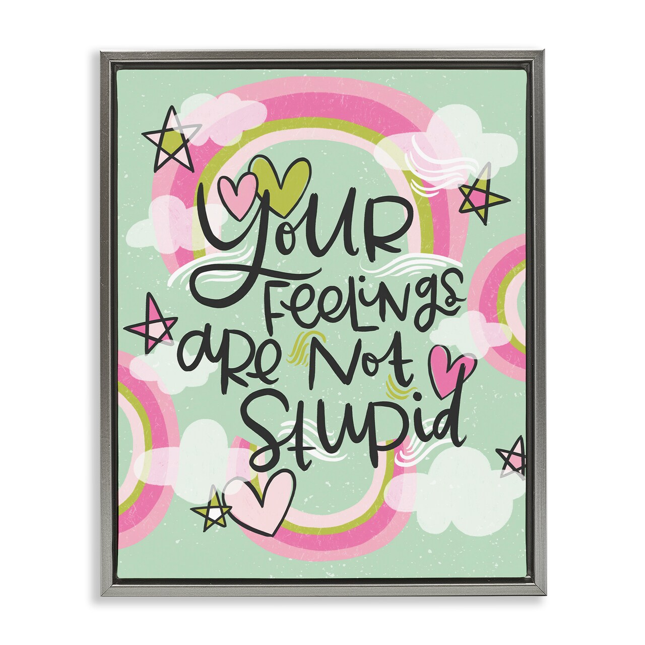 Stupell Industries Your Feelings Are Not Stupid Floating Frame Design by Mandy Ford Art + Illustration